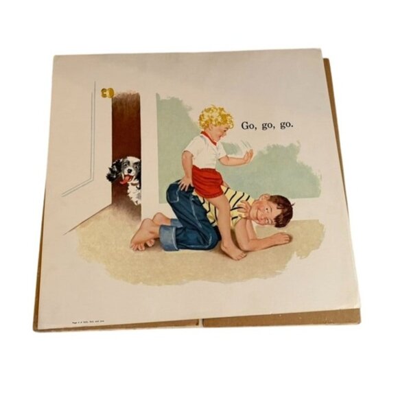 Vintage Complete Set 16 Sally Dick and Jane Teachers Poster Easel Cards 19" X 20 - Picture 4 of 13